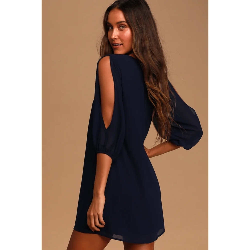 Lulu's Blue Mini Dress - Picture 3 of 7